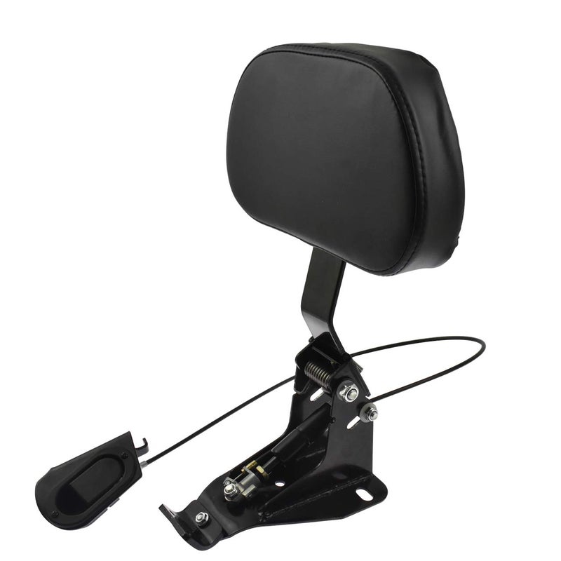HDBUBALUS Motorcycle Adjustable Rider Backrest with Pad Foldable Driver Backrest Fit for Harley Touring Road King Street Glide Electra Glide CVO FLHR FLHX FLHT 2009-2025 - Image 1